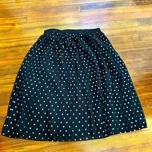 Polka Dot Pleated Skirt - L